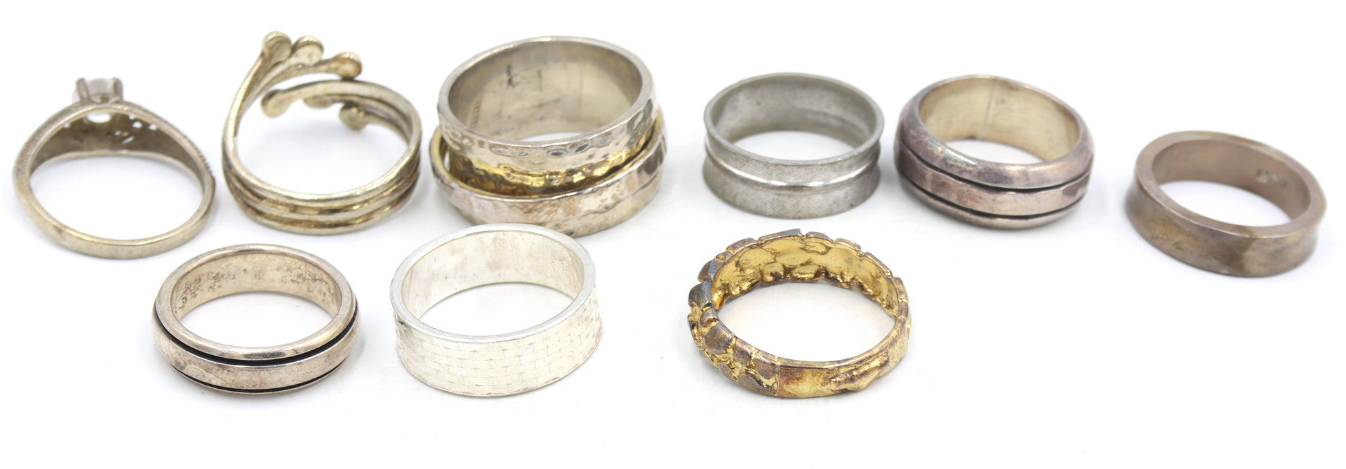 Group lot of Vintage 925 sterling silver rings