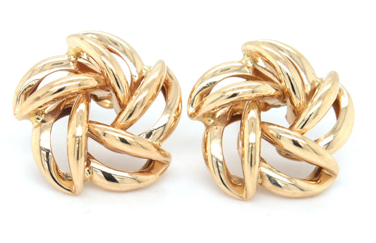 14kt Yellow gold flower stud earrings