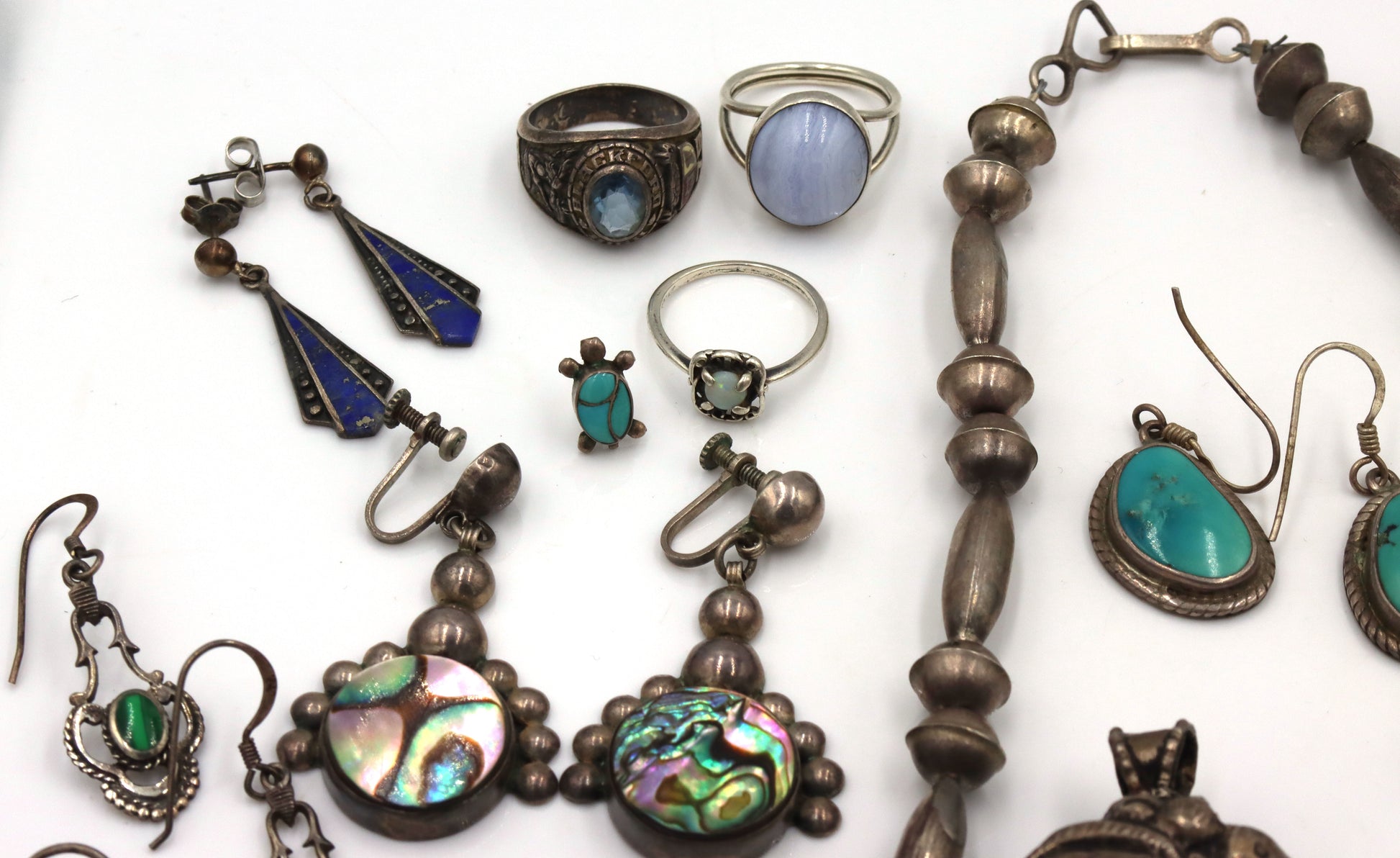 Vintage 925 sterling silver group lot of mixed jewelry
