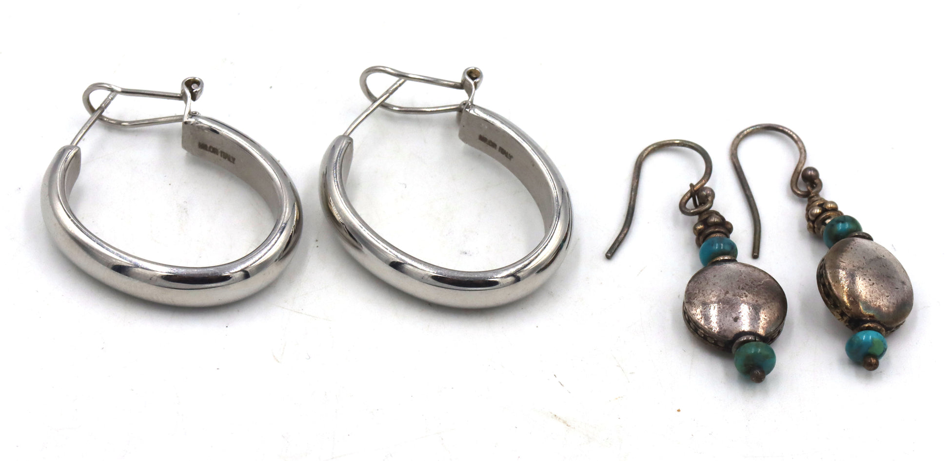 3 Pairs of 925 sterling silver earrings