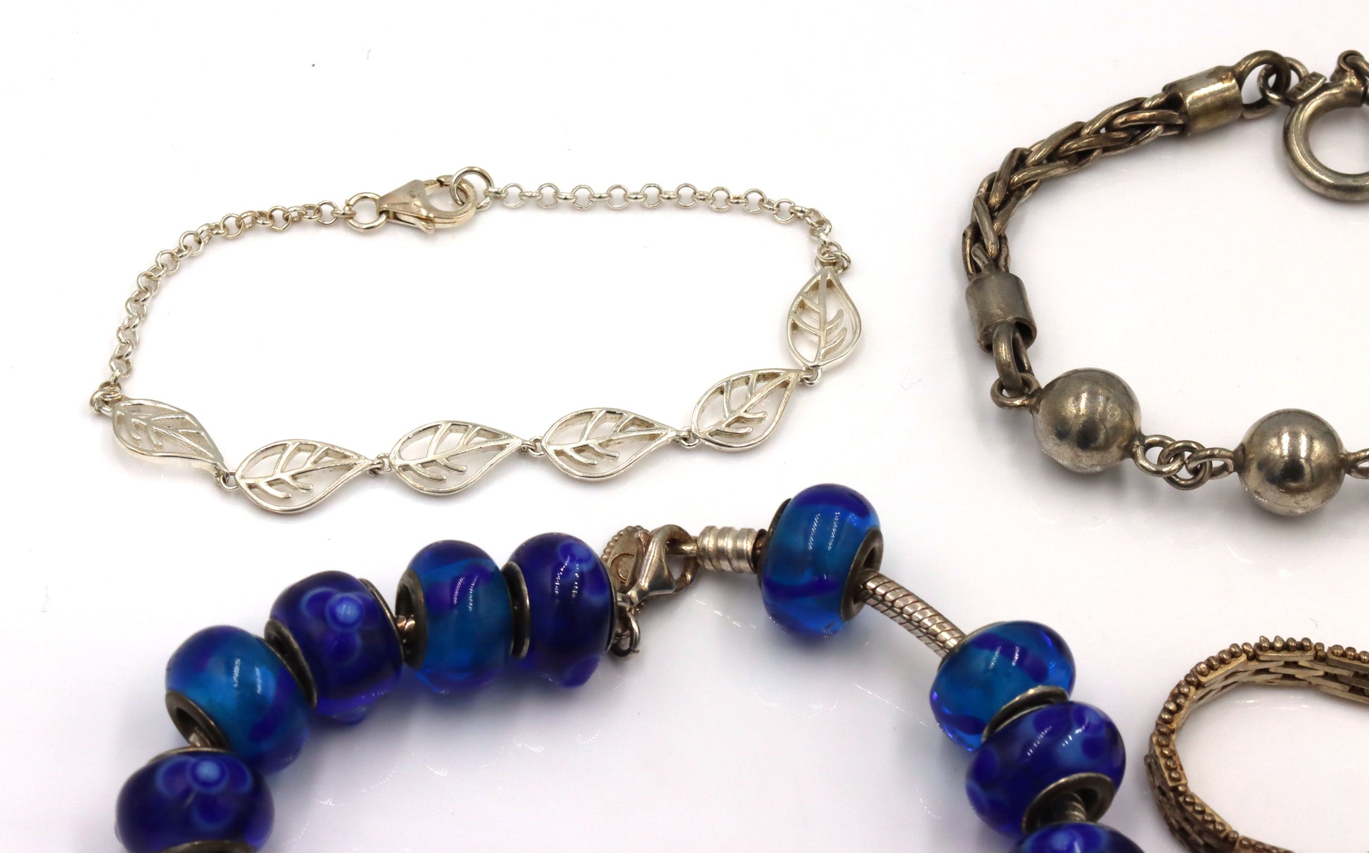 Group lot of 7 Vintage 925 sterling silver bracelets