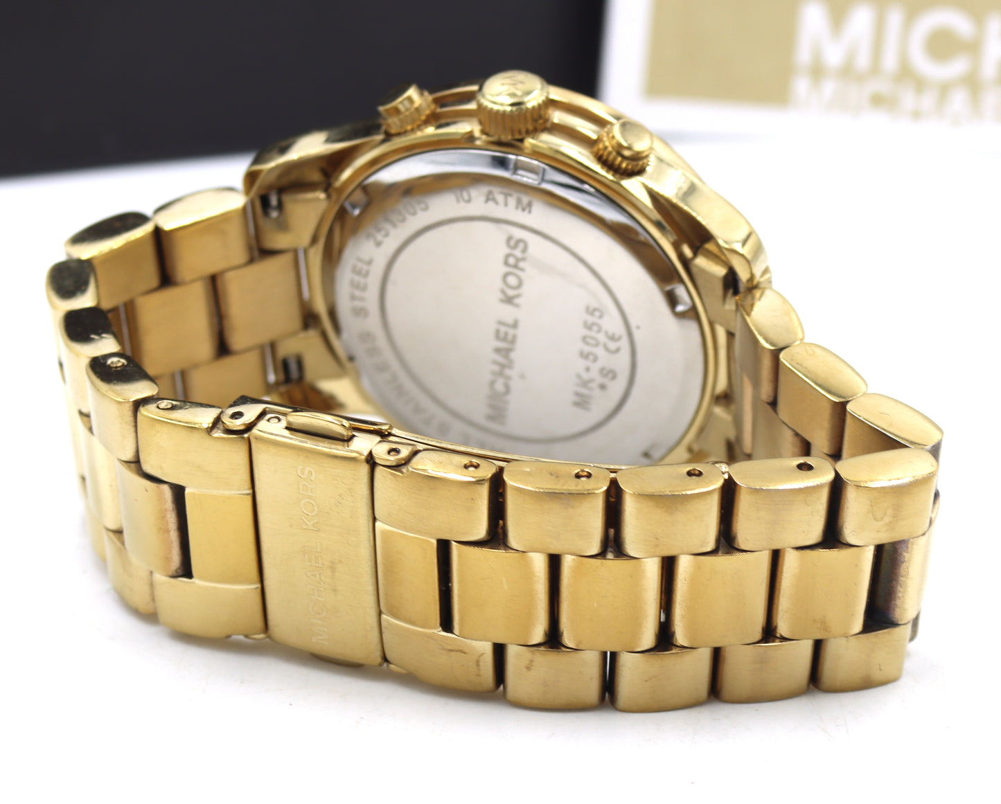 Micheal Kors mid size Chronograph gold tone watch