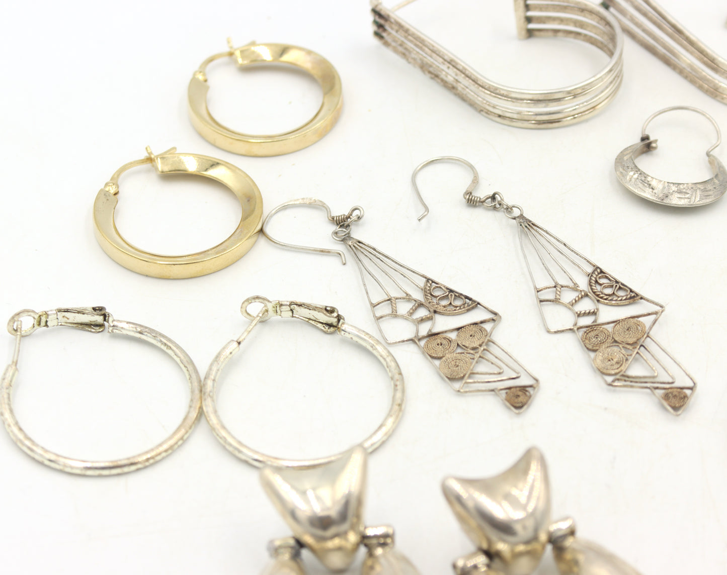 Group lot of Vintage 925 sterling silver earrings