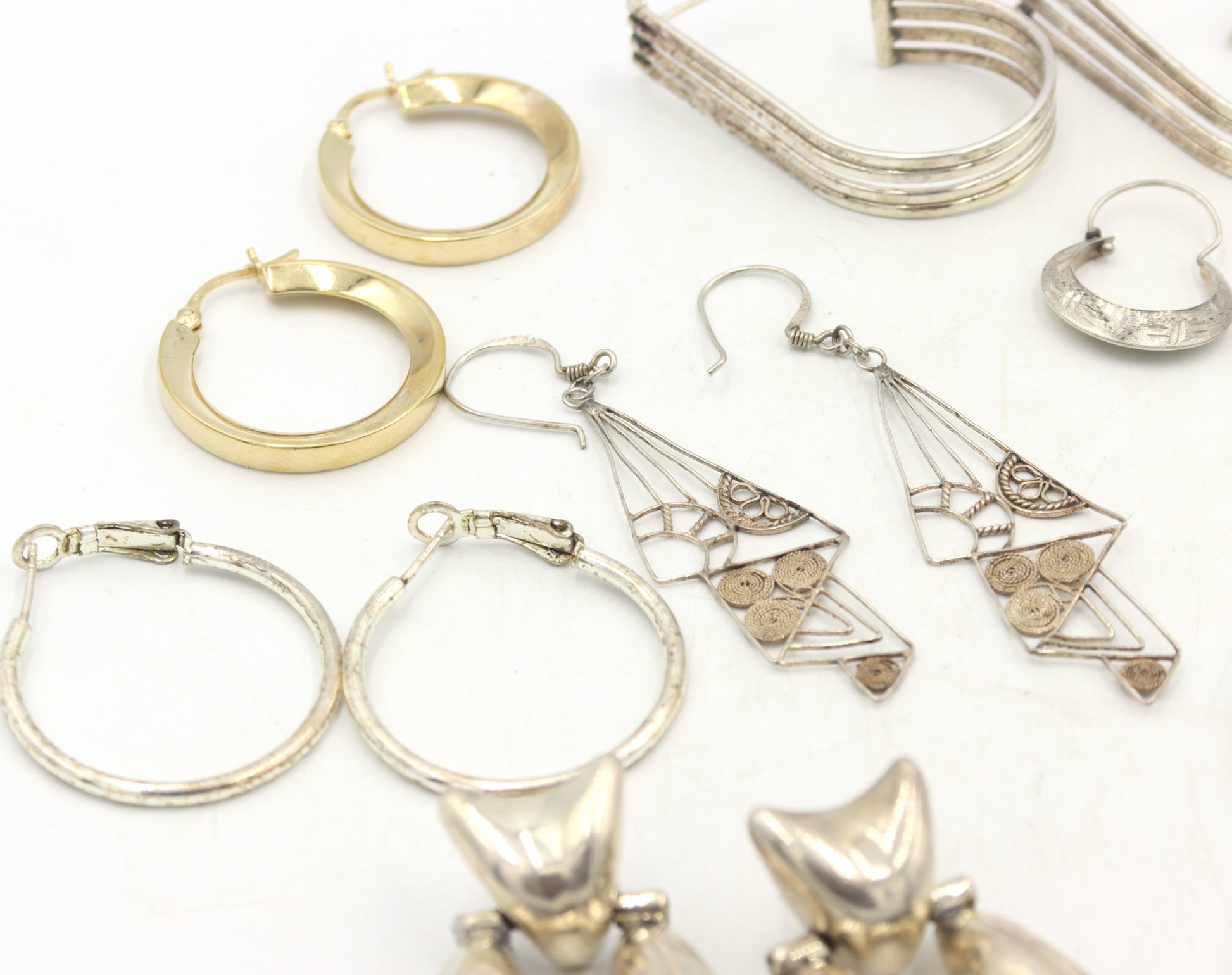 Group lot of Vintage 925 sterling silver earrings