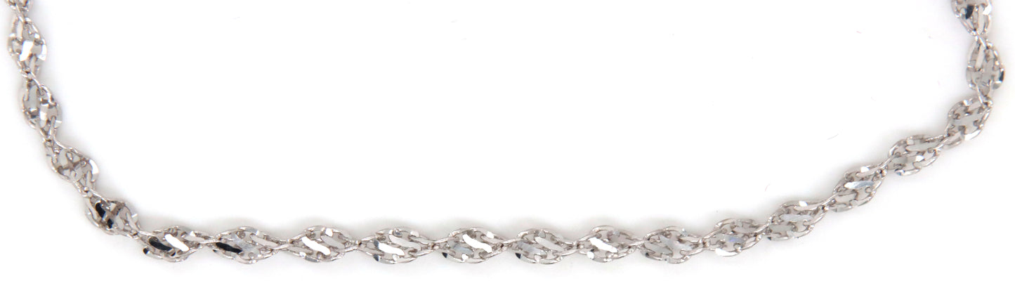 14kt White gold rope bracelet