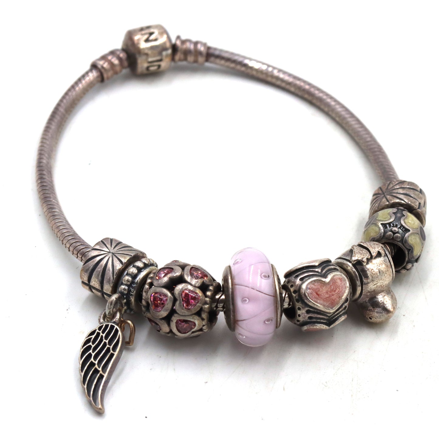Lot of 3 Pandora charms bracelet in sterling silver