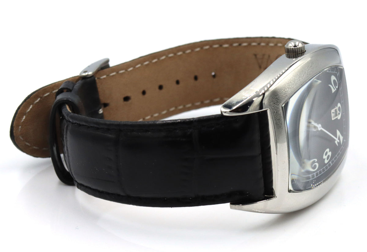 Bulova watch with black leather strap