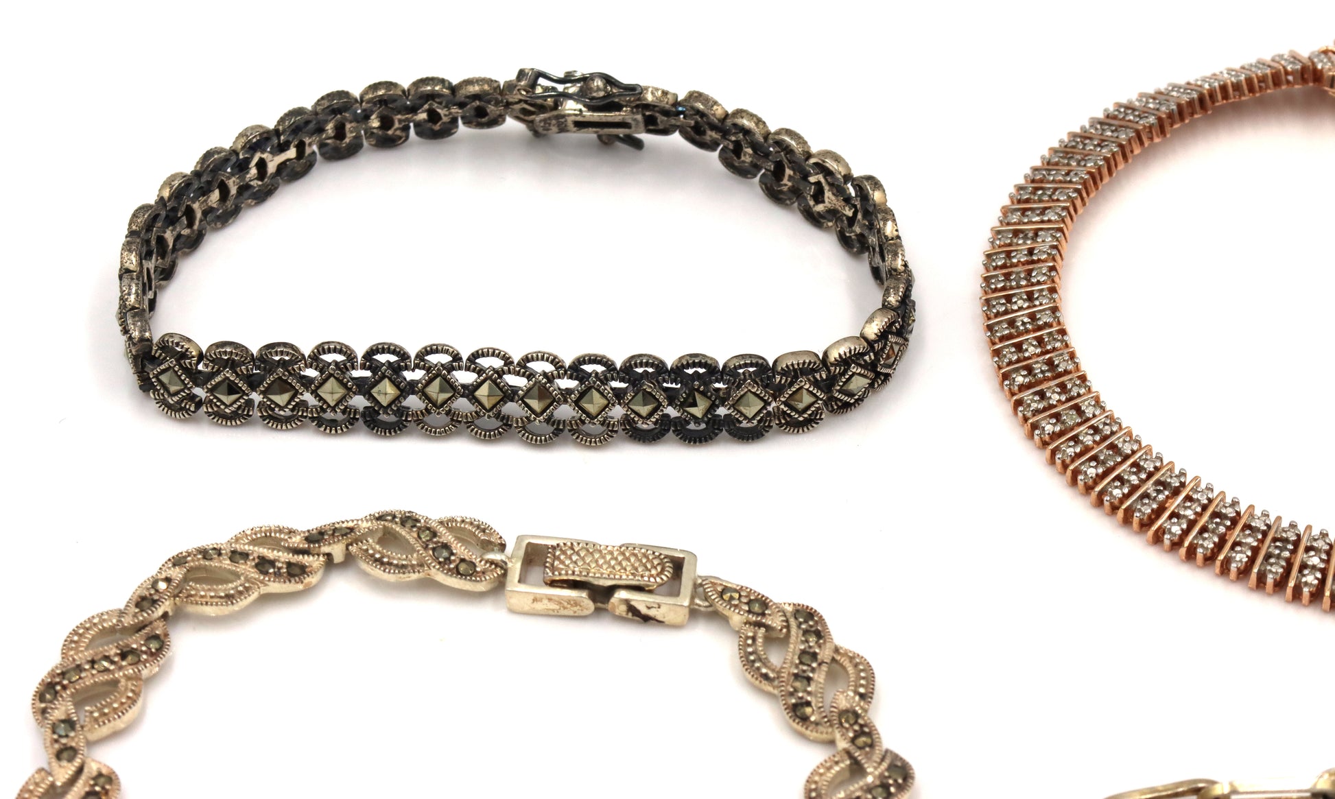 Group lot of 6 bracelets in 925 sterling silver