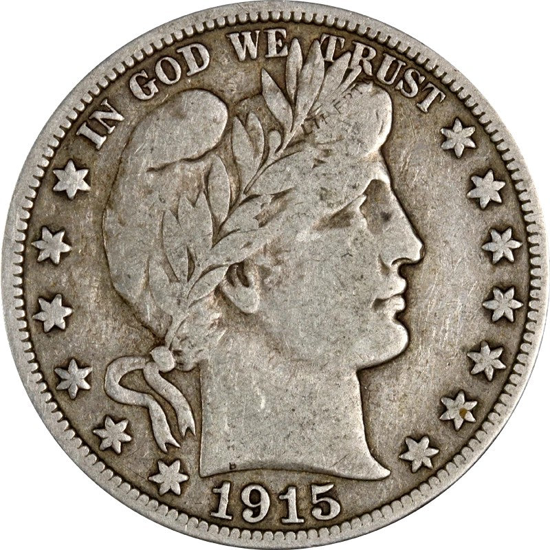 1915-S Barber Half Dollar San Francisco Mint V-VG