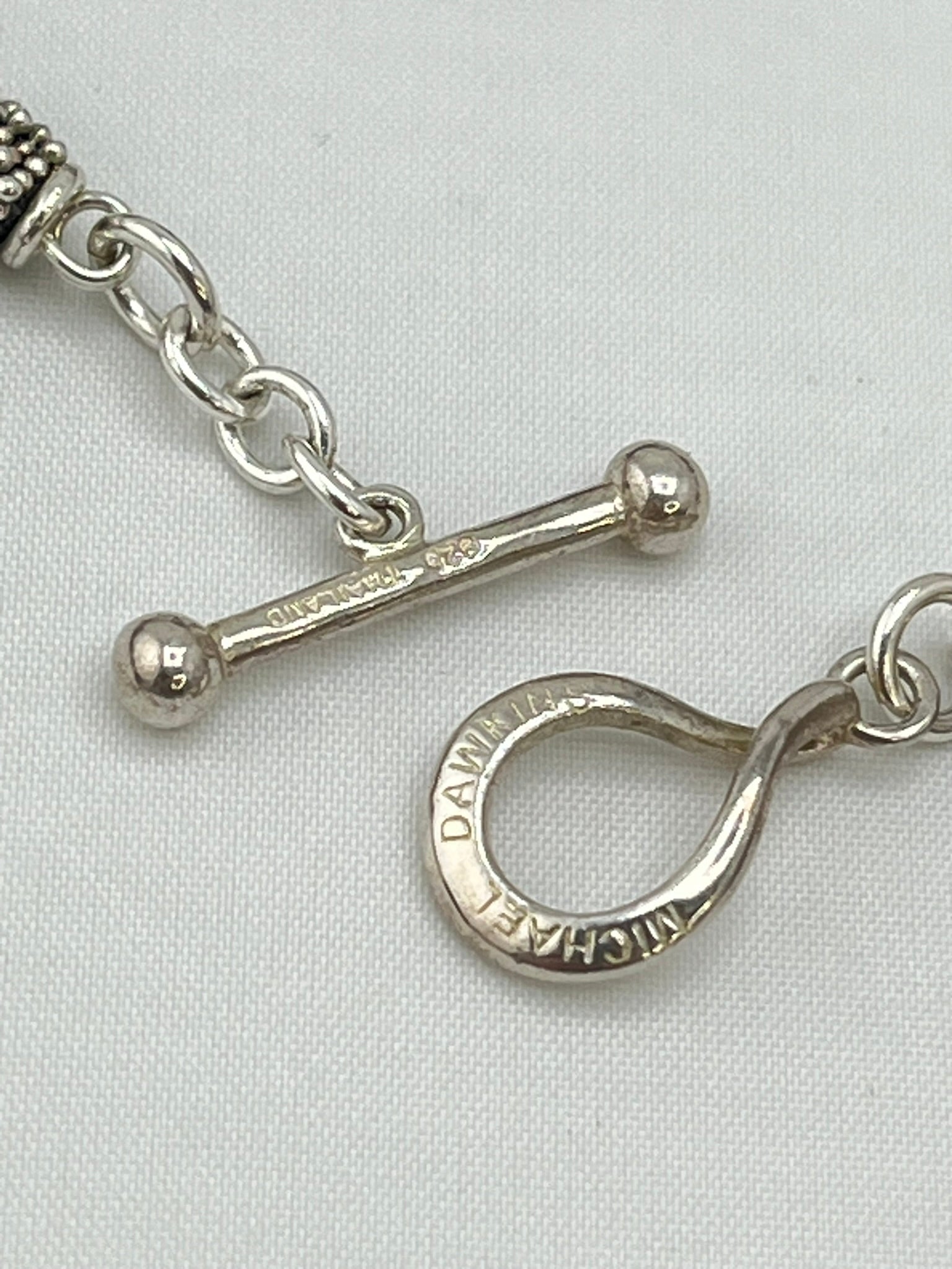 925 Sterling Silver Michael Dawkins Starry Night Amethyst Station Necklace