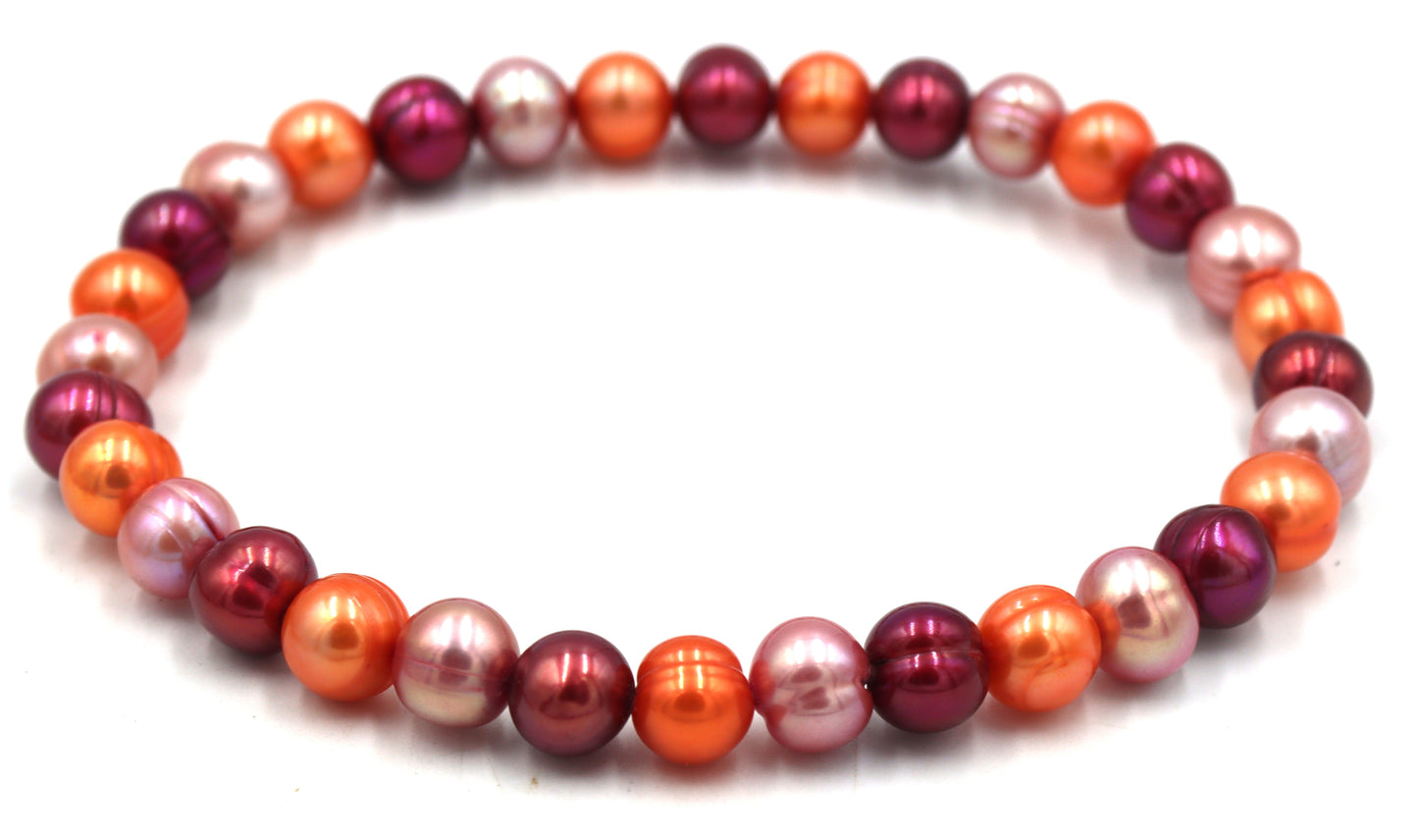 Lot of 3 Honora pearl multi color bracelets