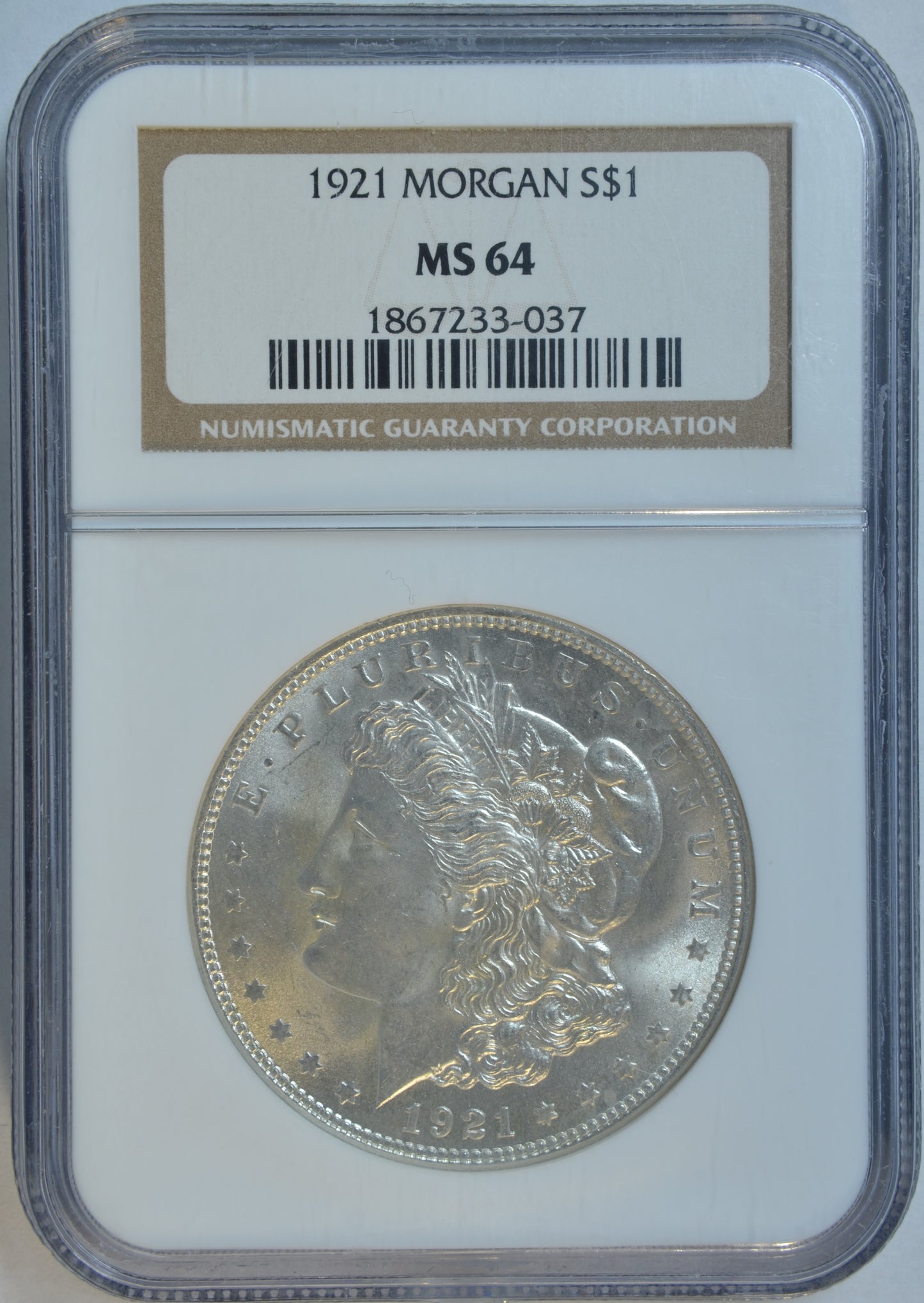 1921 Morgan Silver Dollar NGC MS64