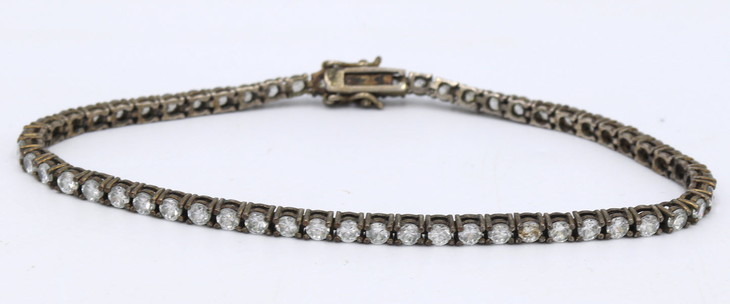 Group lot of vintage 925 sterling silver bracelets
