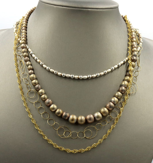 Vintage 925 sterling silver group lot of 4 necklaces