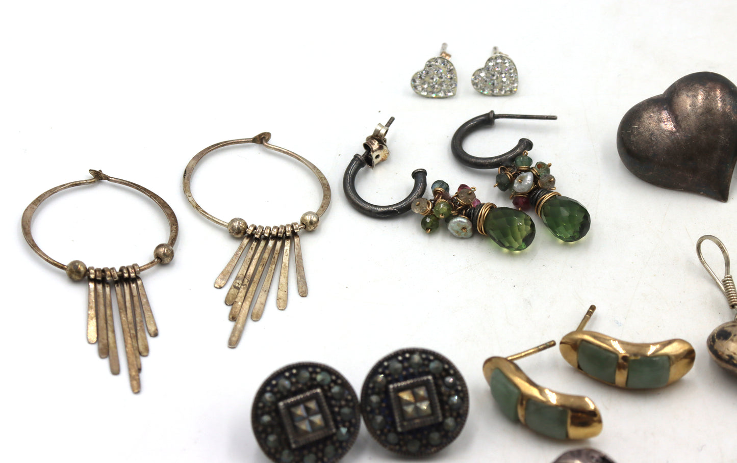 Group lot of Vintage 925 sterling silver earrings