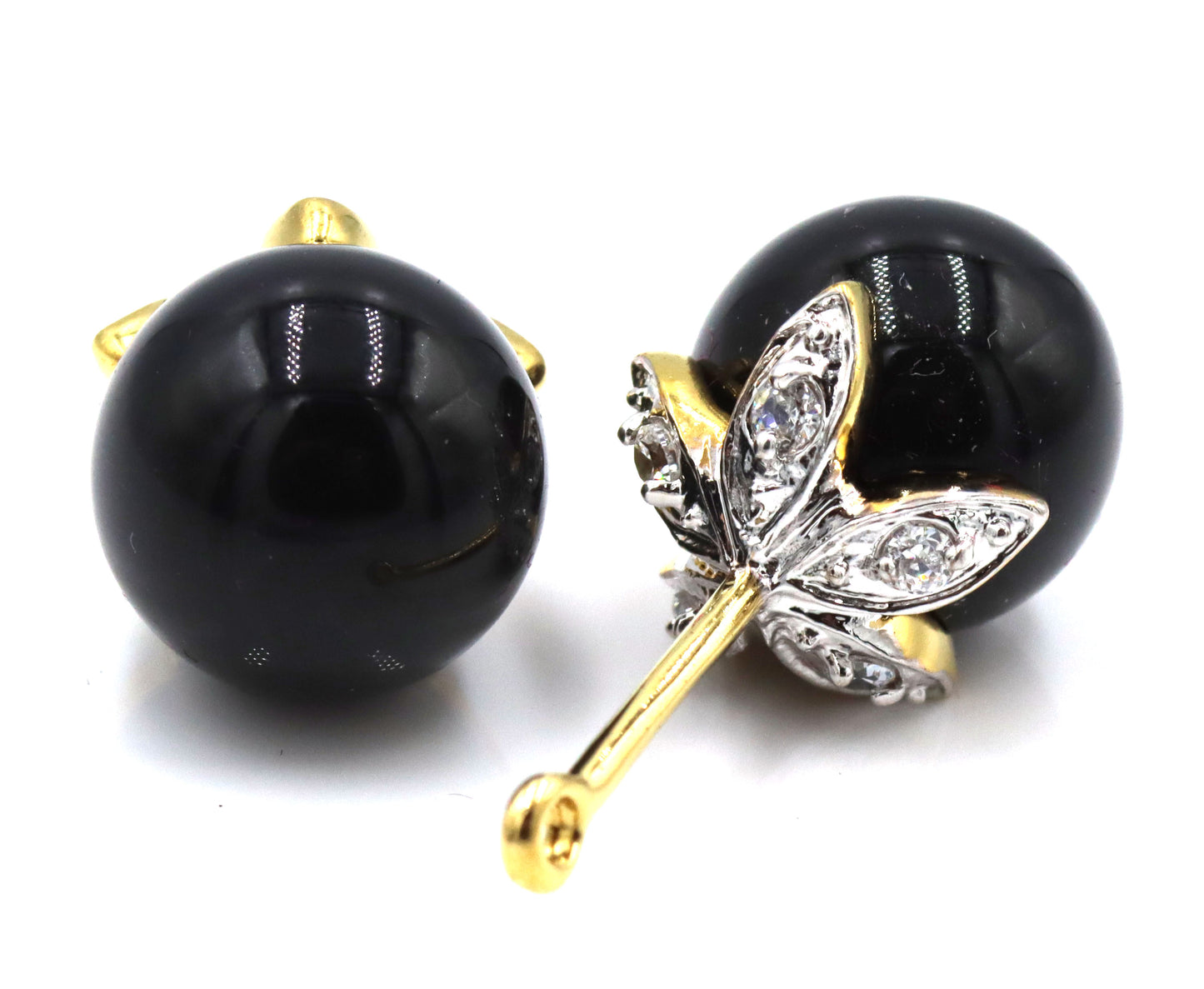 Camrose & Kross Jackie Kennedy gold tone pearl interchanging earrings