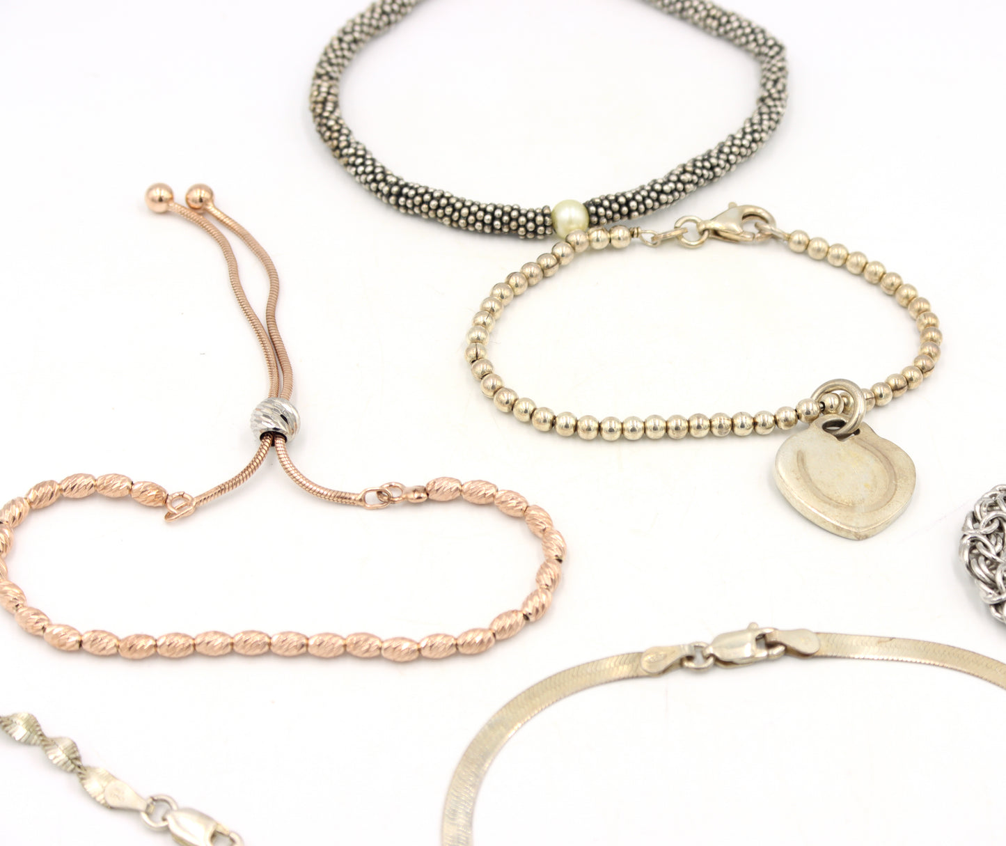 Group lot of Vintage 925 sterling silver bracelets
