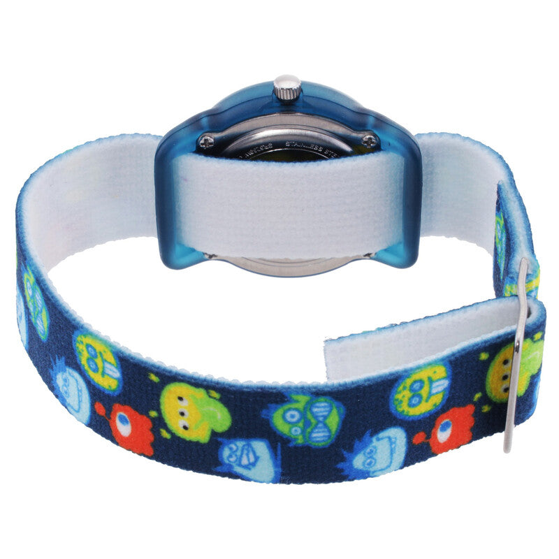Timex Monster Time Men's Quartz White Dial Multi-Color Nylon Strap Watch