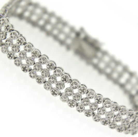 925 	Sterling Silver Cubic Zirconia Bracelet