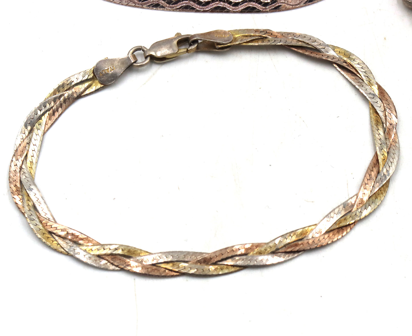 Group lot of 4 vintage 925 sterling silver bracelets