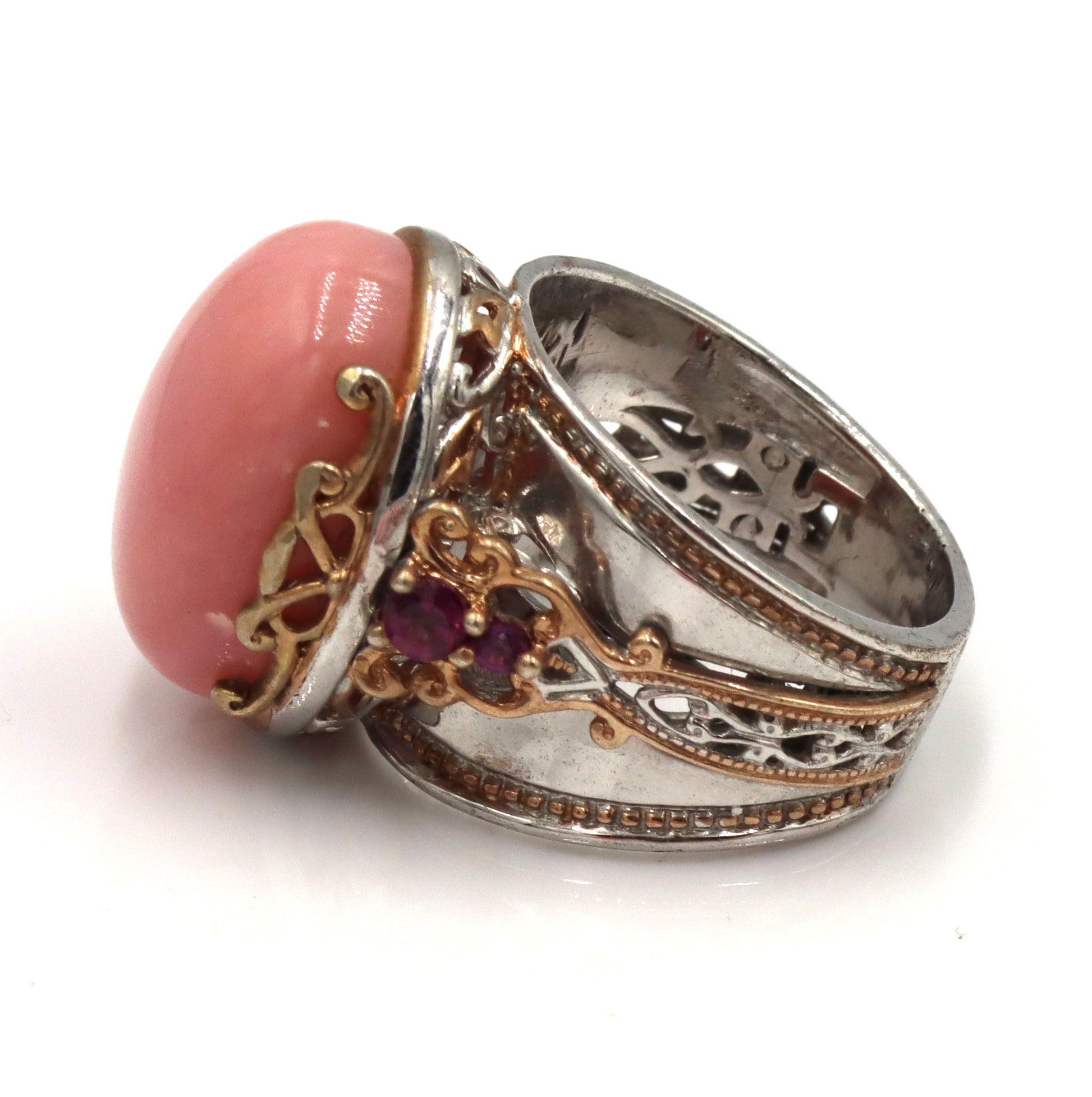 925 Sterling Silver Peruvian Puink Toumaline Set