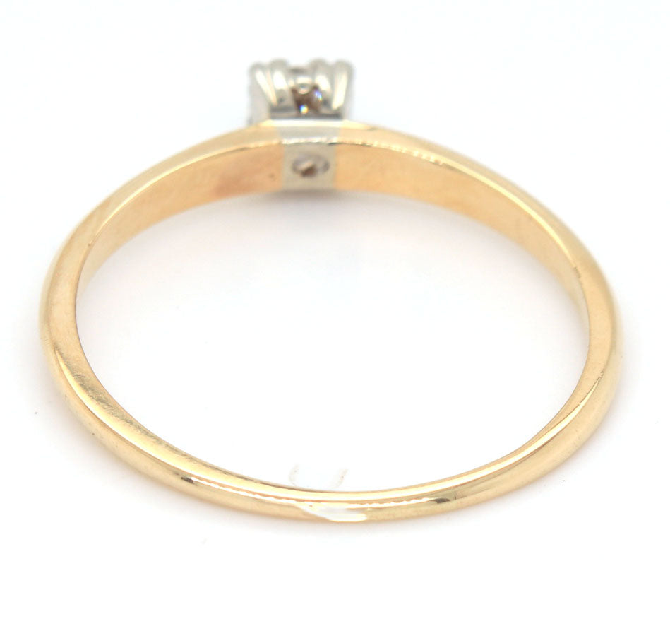 14kt Yellow gold RBC Solitaire diamond ring