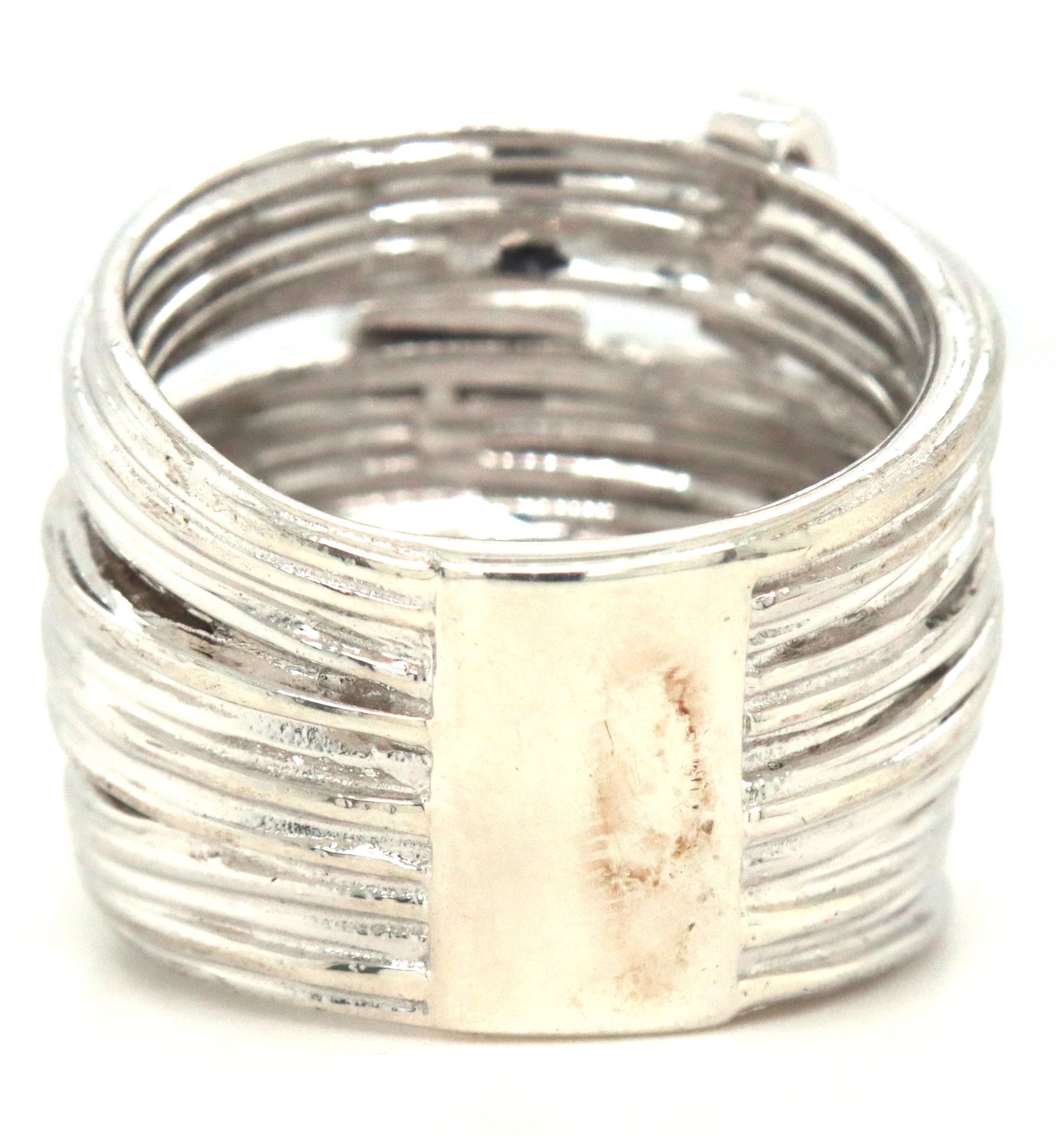 925 Sterling silver multi band wide band