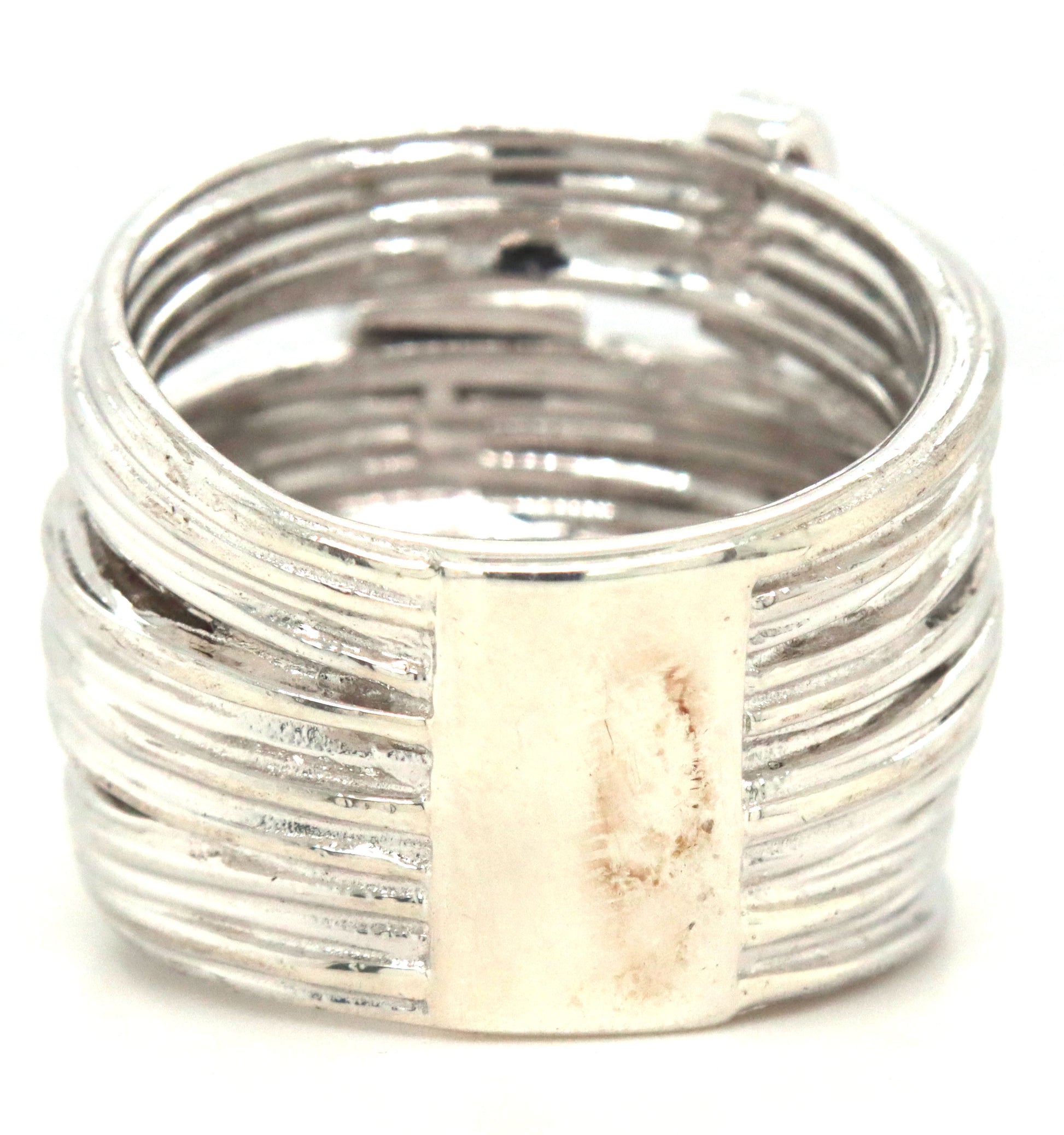 925 Sterling silver multi band wide band