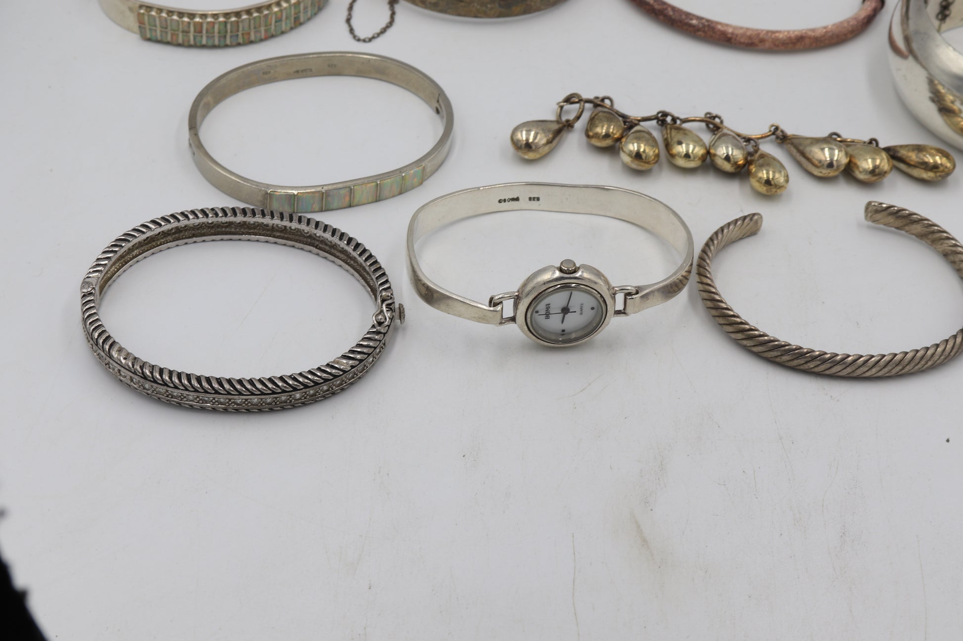 Big group lot of Vintage  925 sterling silver bangles