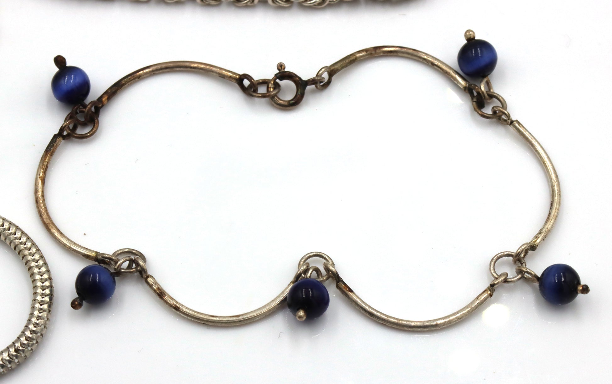 Group lot of 6 Vintage 925 sterling silver bracelets