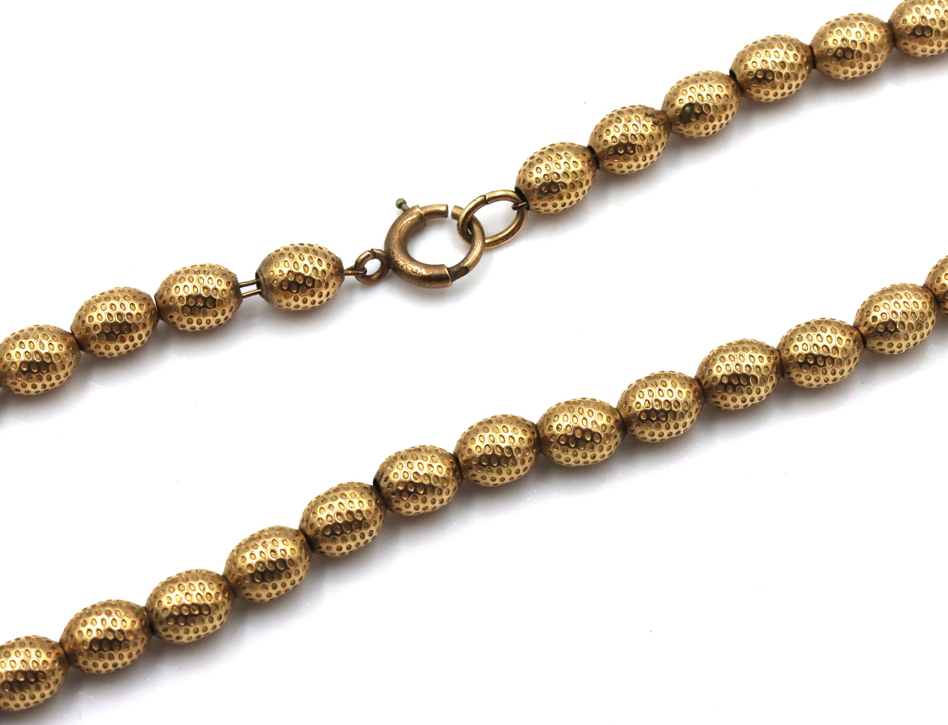 Gold plated beaded necklace