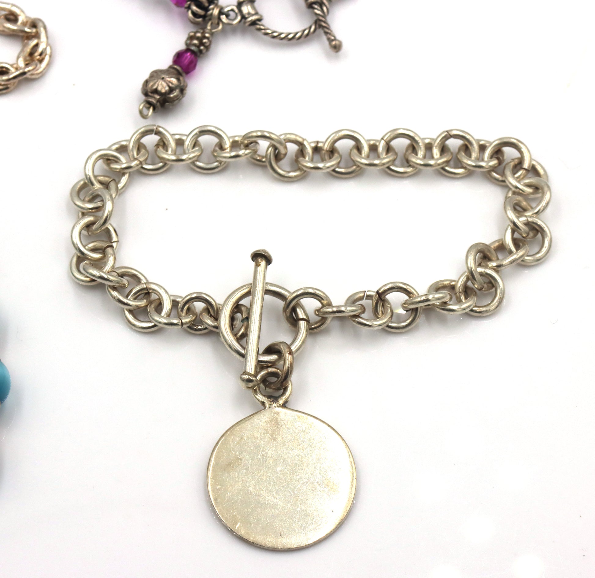 Group lot of 5 vintage 925 sterling silver bracelets