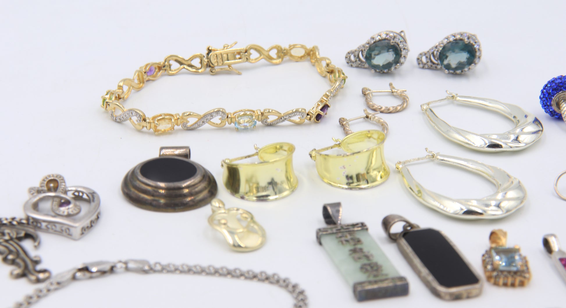 Group Lot of Vintage 925 Sterling Silver Miscellaneous Jewelry