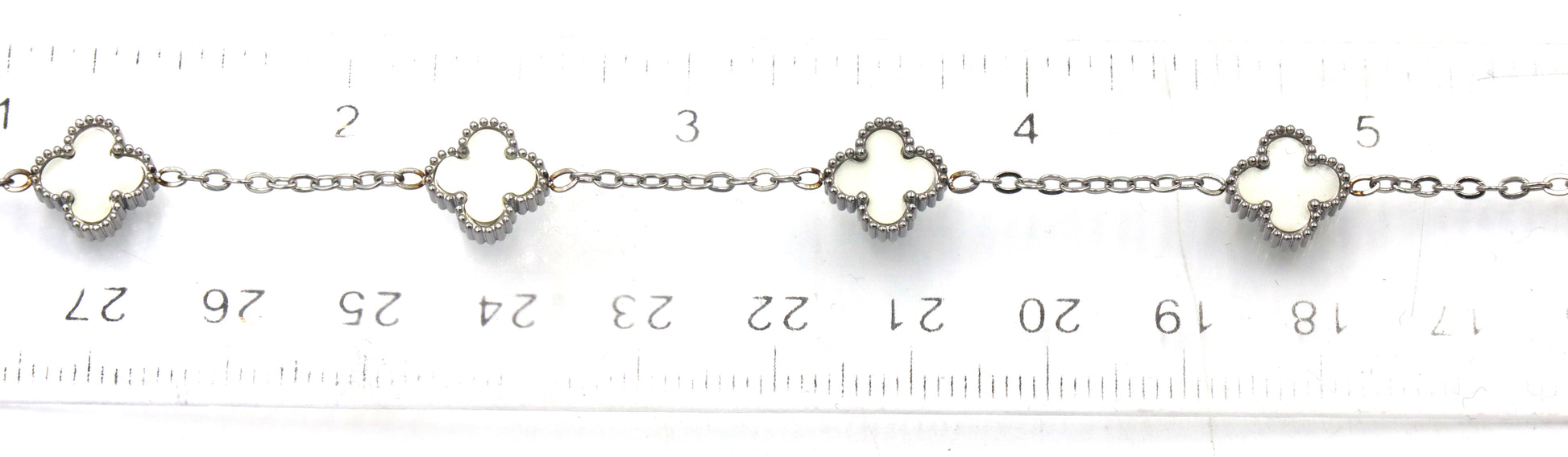 Stainless steel 5 clover adjustable bracelet
