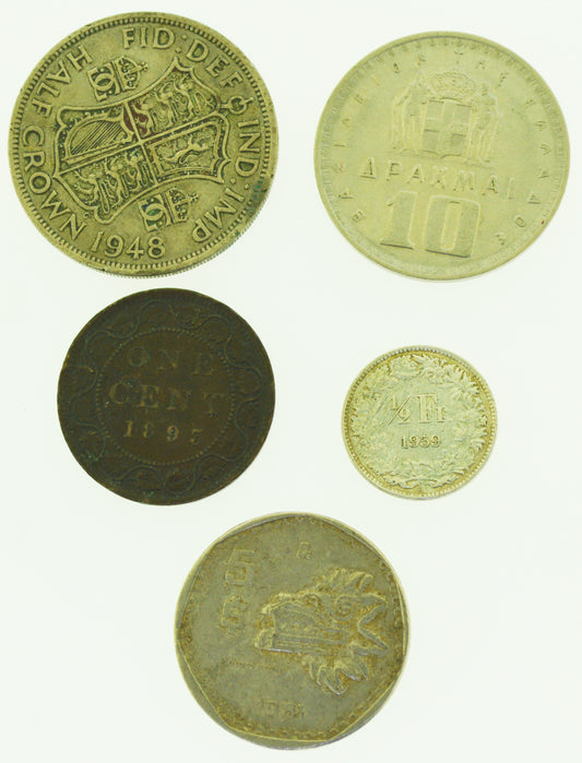 Vintage World Coin Lot – Canada, UK, Greece & Mexico (1893–1980)