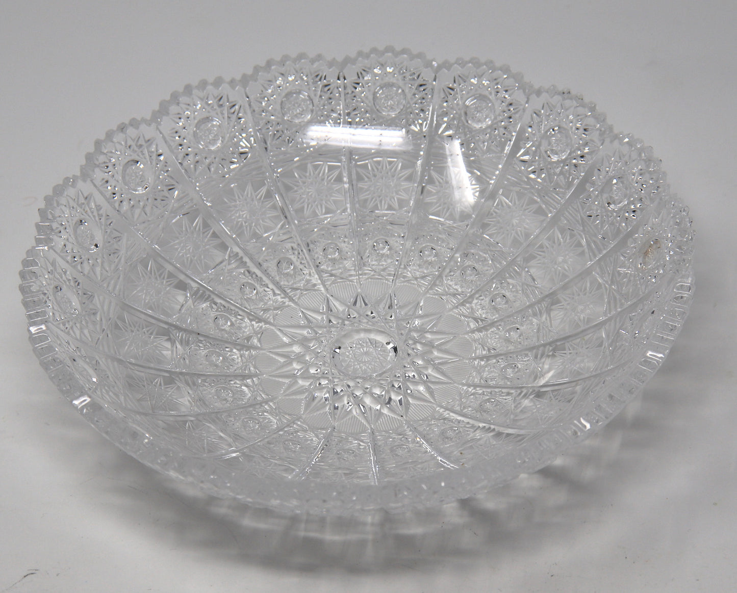 Hand Cut Round Crystal Candy Dish