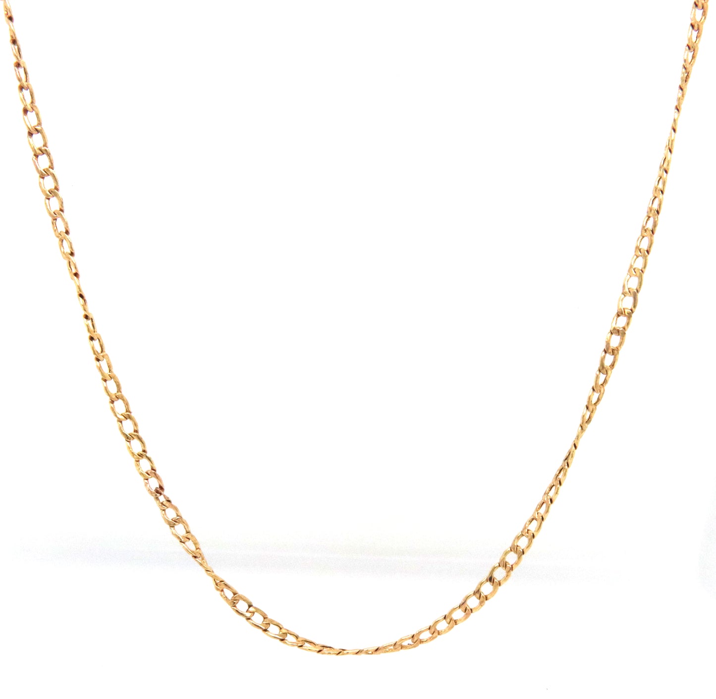 10kt Yellow gold Curb link chain necklace
