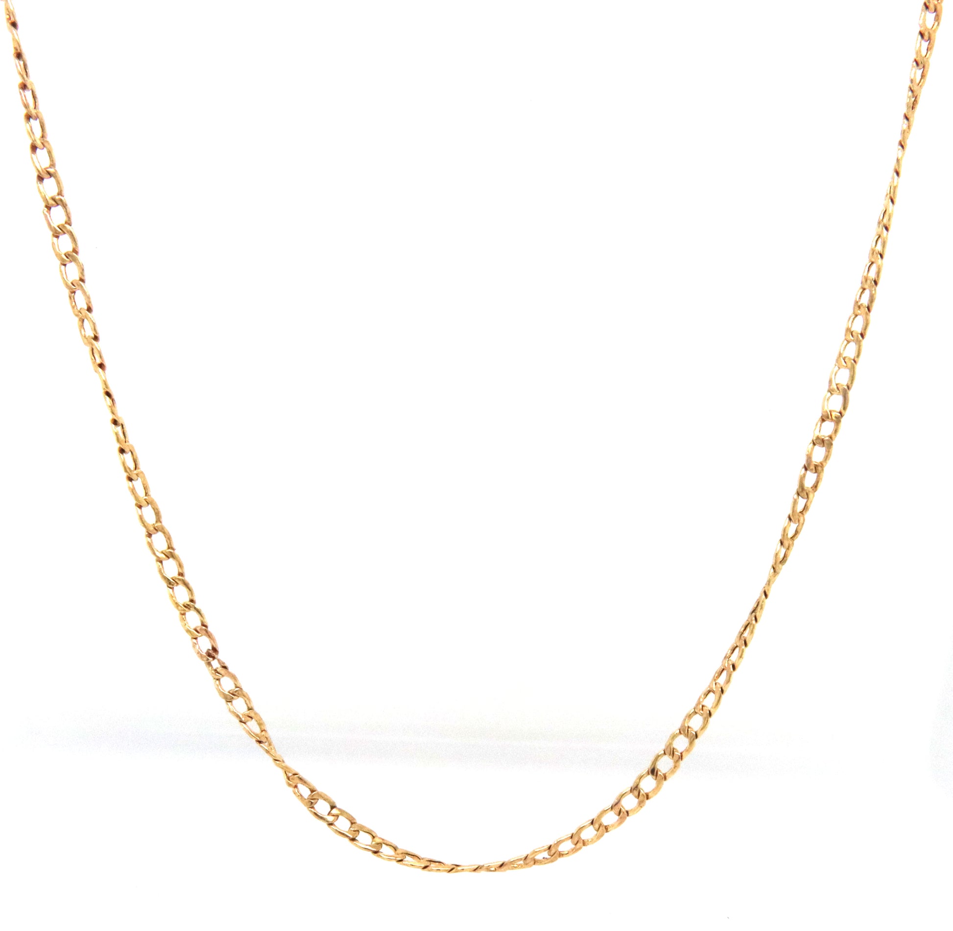 10kt Yellow gold Curb link chain necklace