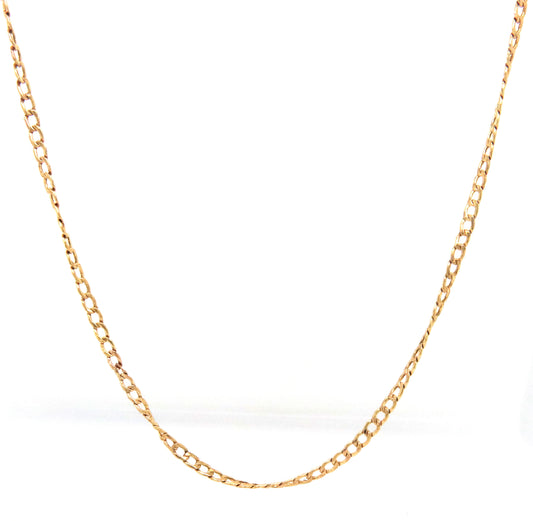 10kt Yellow gold Curb link chain necklace