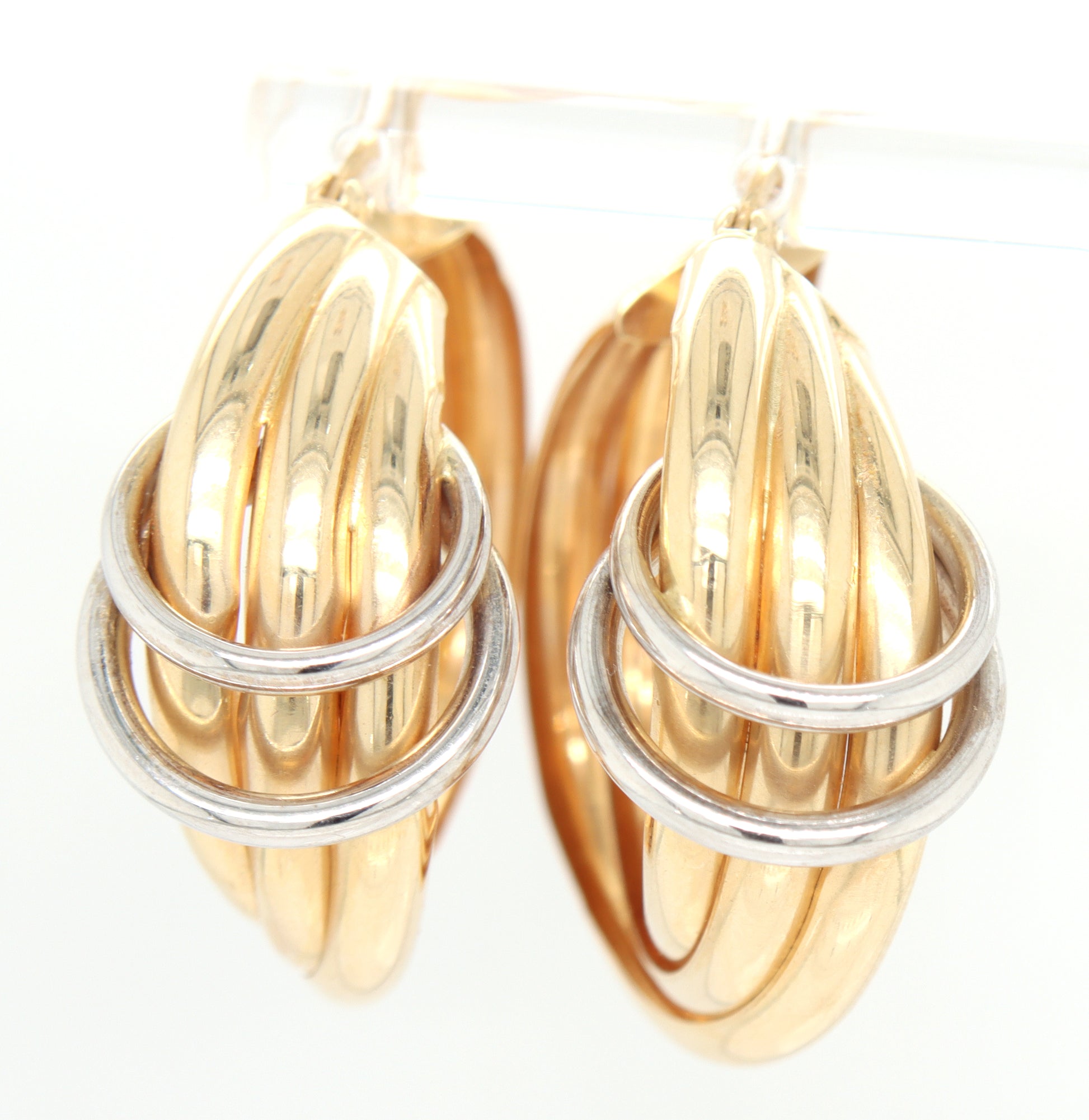 14kt Yellow gold twisted hoop earrings