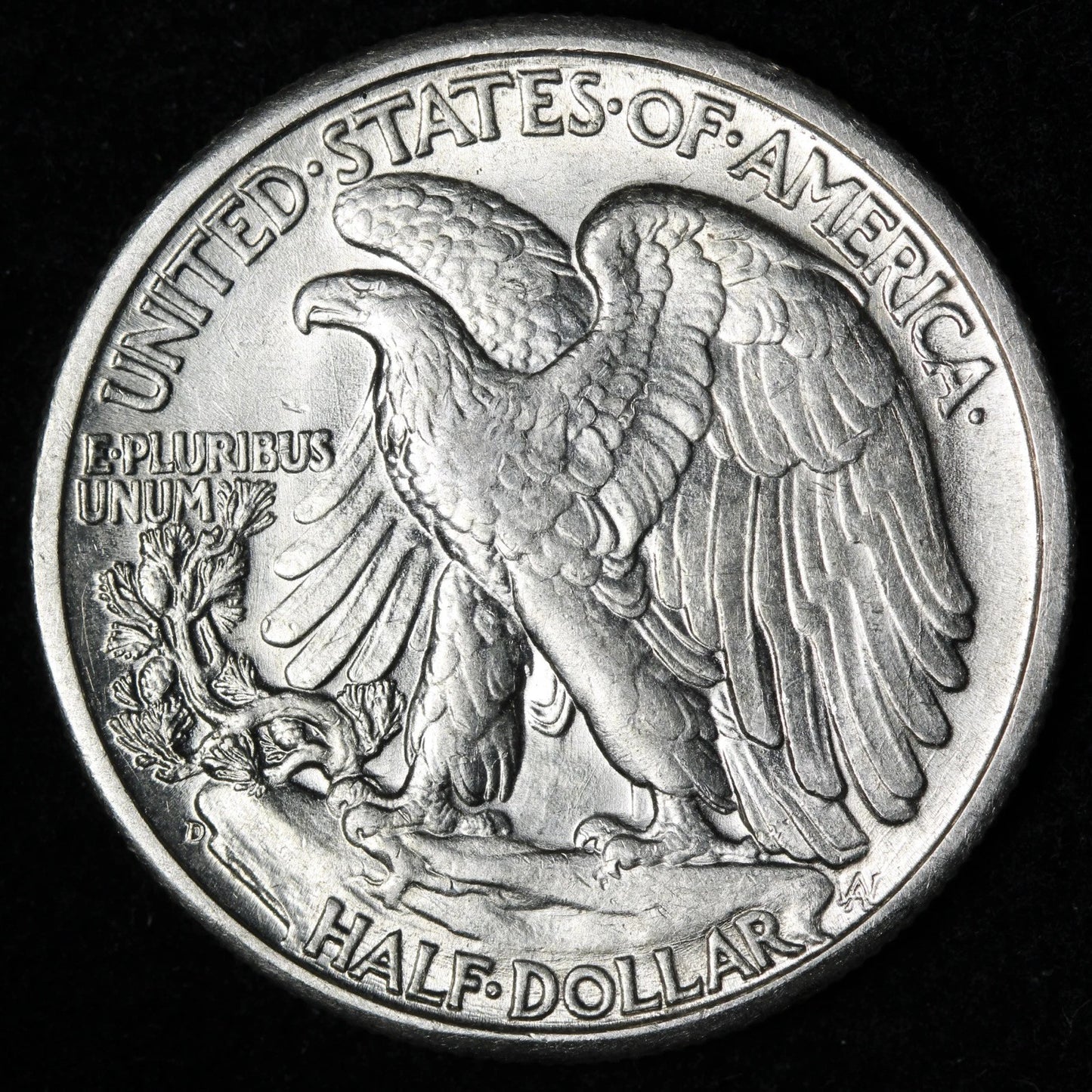 1944-D Walking Liberty Silver Half Dollar Denver Mint 90% Silver About Uncirculated (AU)