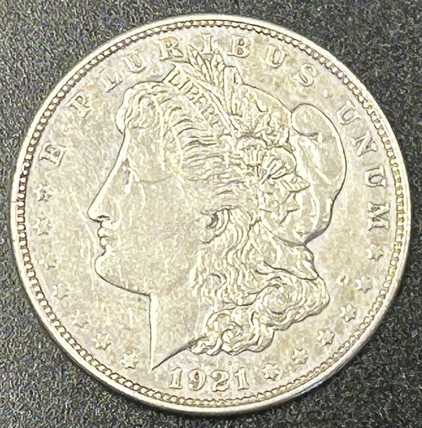1921 Morgan Silver Dollar Philadelphia No Mint Mark Circulated