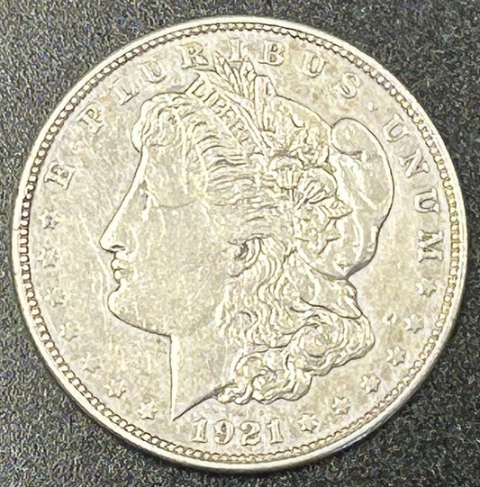 1921 Morgan Silver Dollar Philadelphia No Mint Mark Circulated