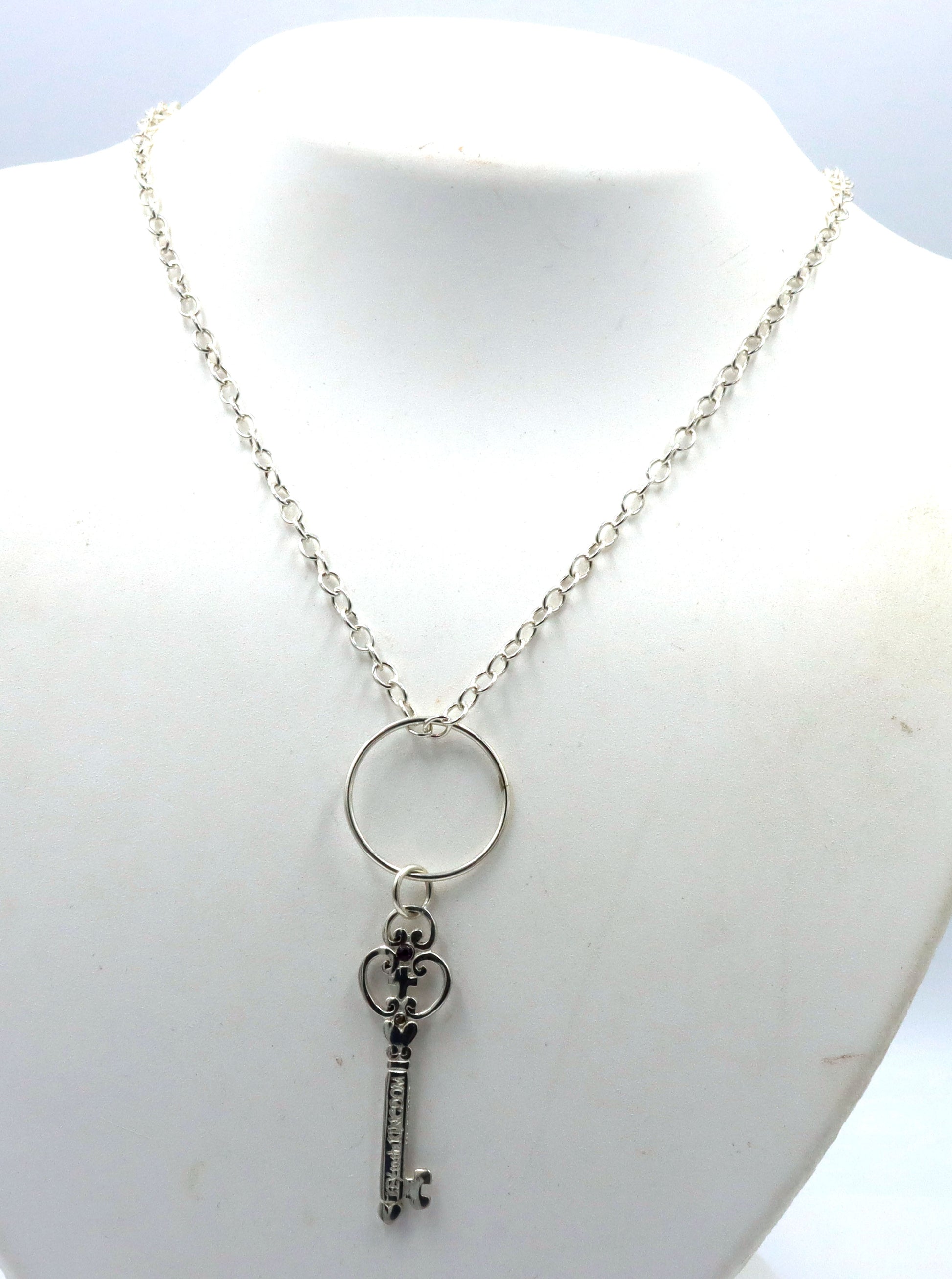 925 Sterling silver Key on Kingdom pendant on chain
