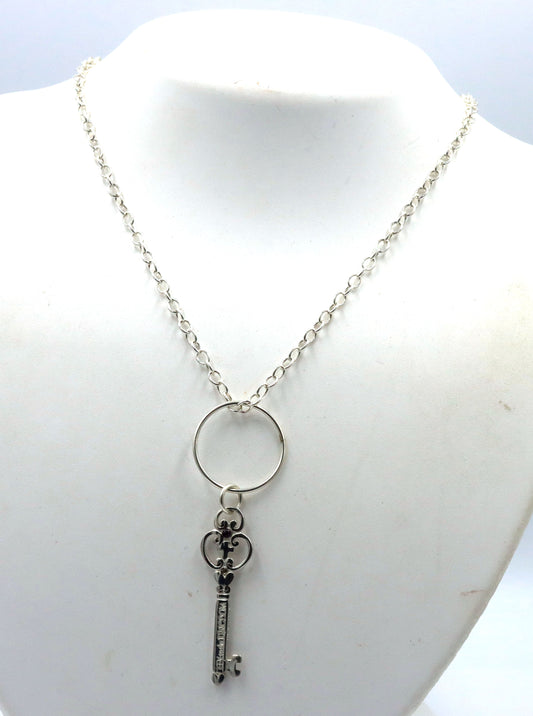 925 Sterling silver Key on Kingdom pendant on chain