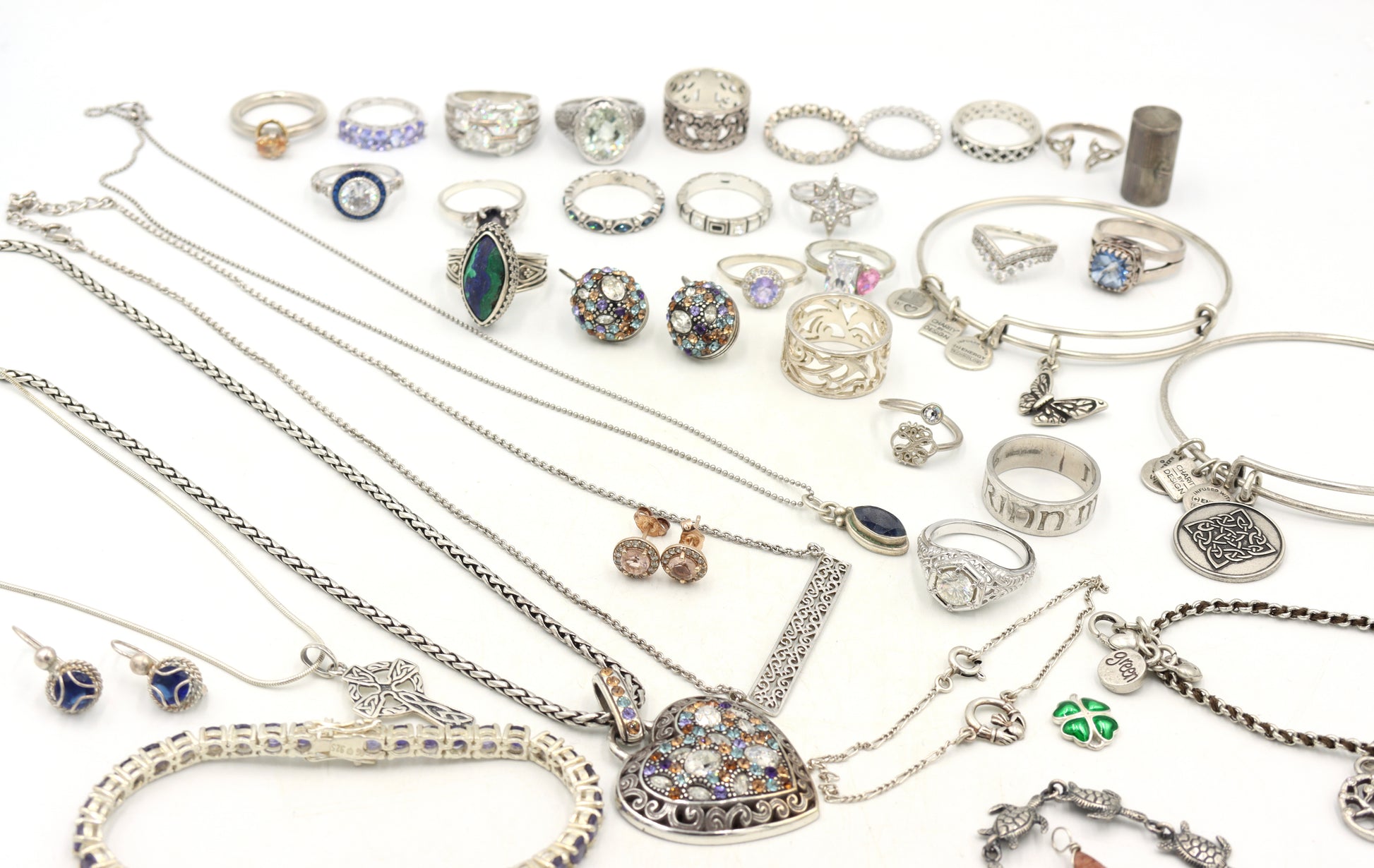 Big group lot of Vintage 925 sterling silver miscellaneous jewelry