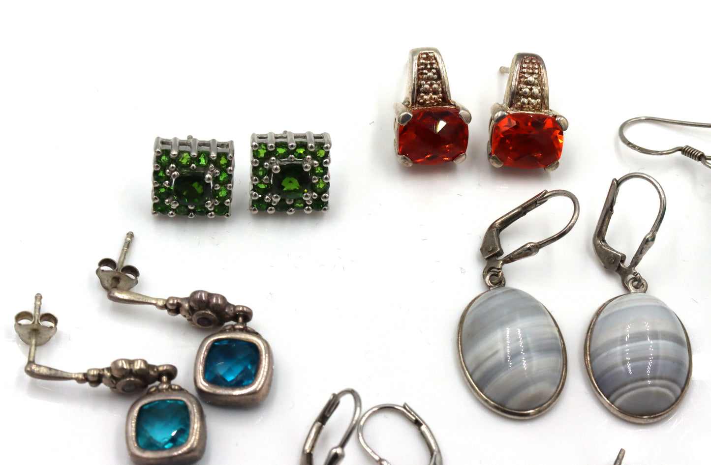 Group lot of Vintage 925 sterling silver earrings