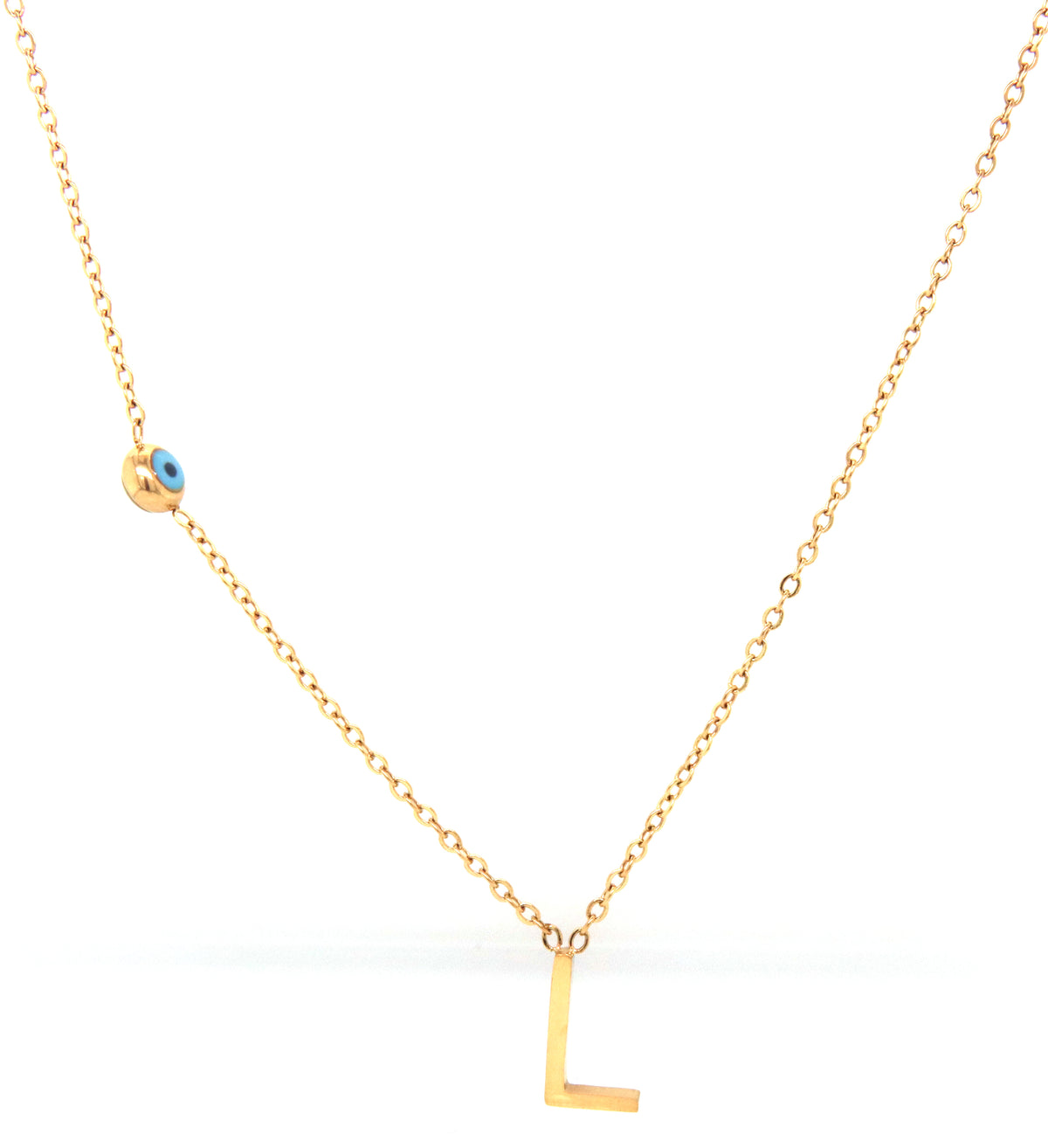 Stainless steel Initial L pendant on chain