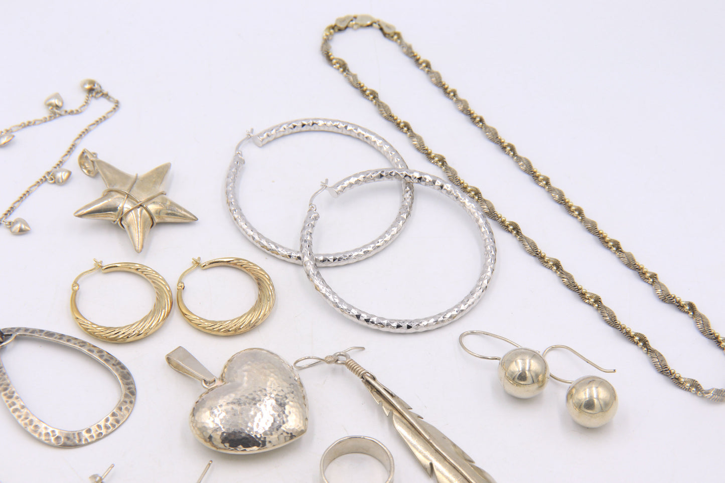 Group Lot of Vintage 925 Sterling Silver Jewelry