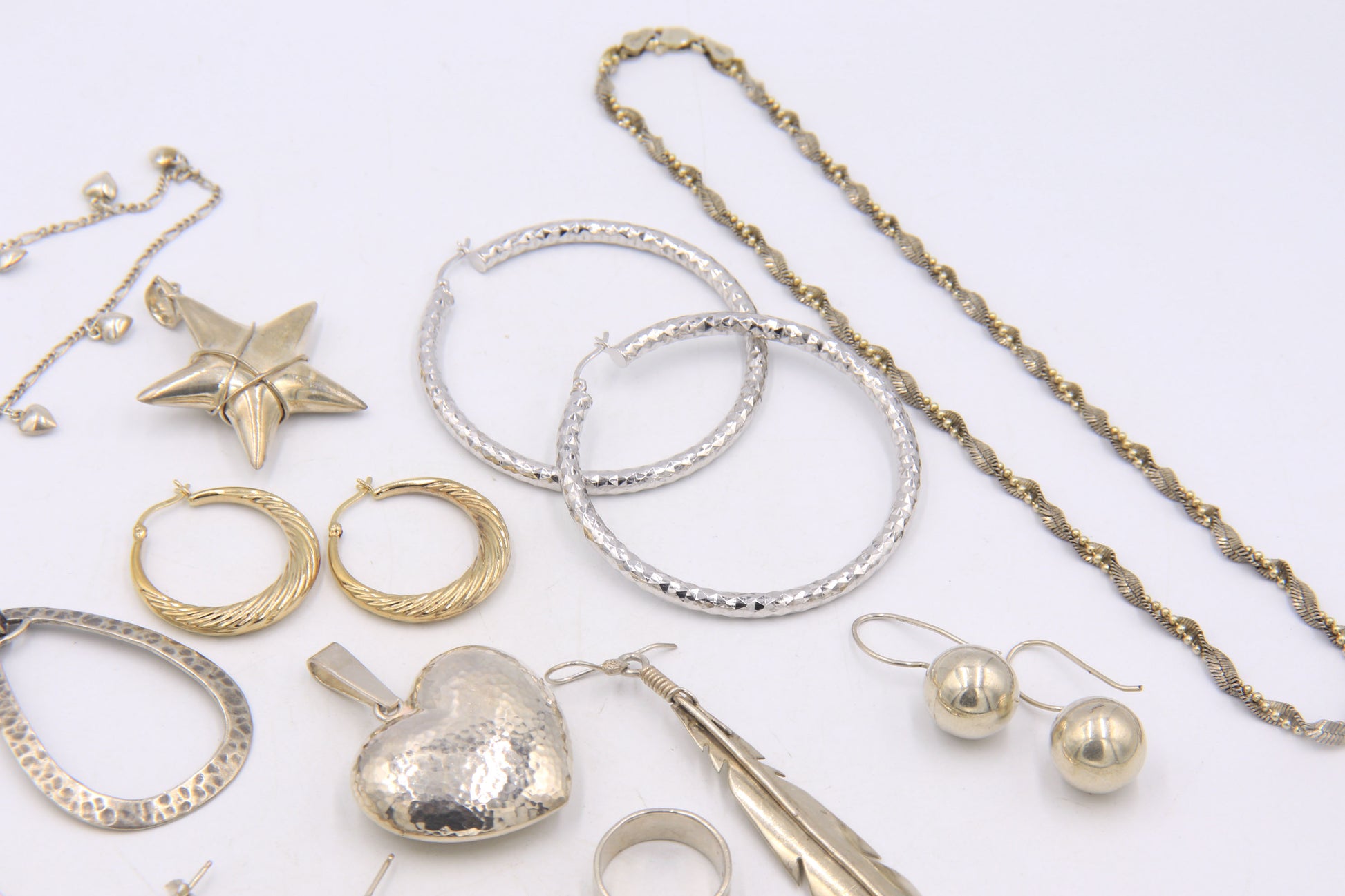 Group Lot of Vintage 925 Sterling Silver Jewelry